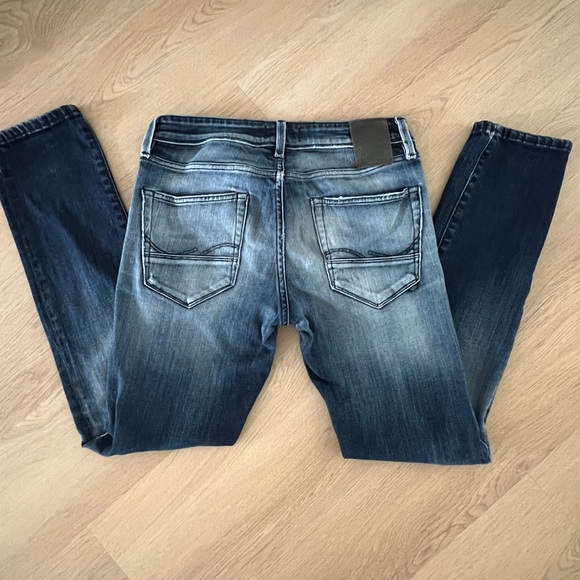 Jack & Jones Intelligence Slim/Glenn Blue Denim Button Fly Jeans Size 28x32- - Picture 2 of 8